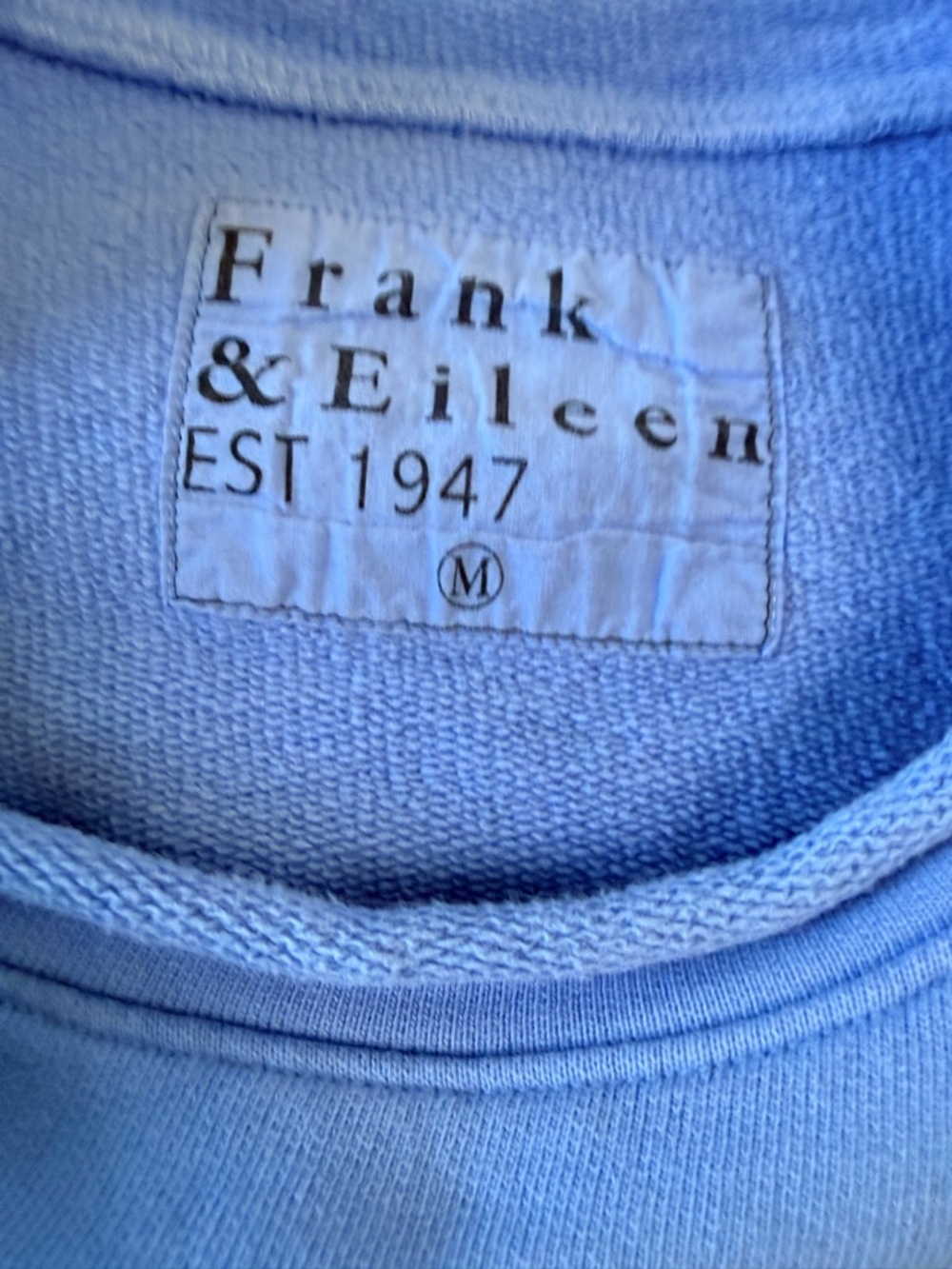 NWT Frank & Eileen M Anna long sleeve Triple Terry sweatshirt in Frost Blue - Picture 4 of 8